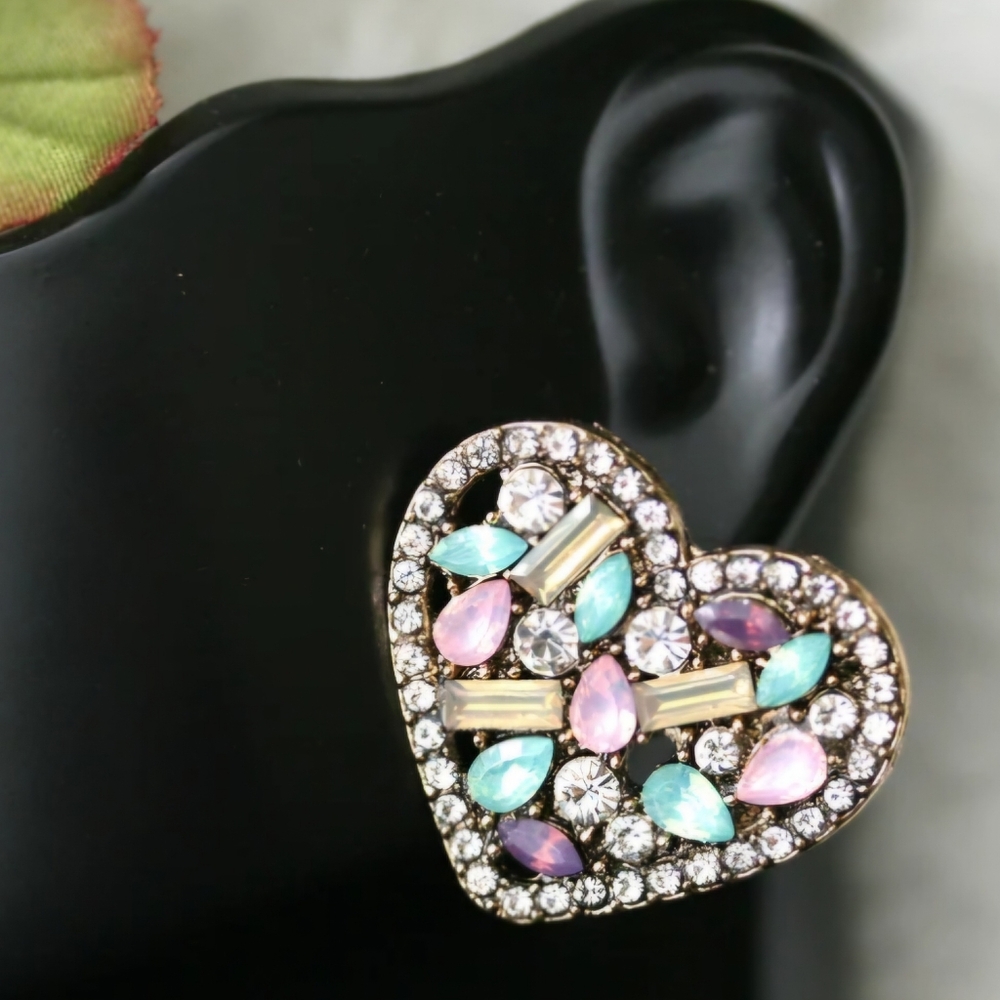 Heart Metal Hollow Earrings